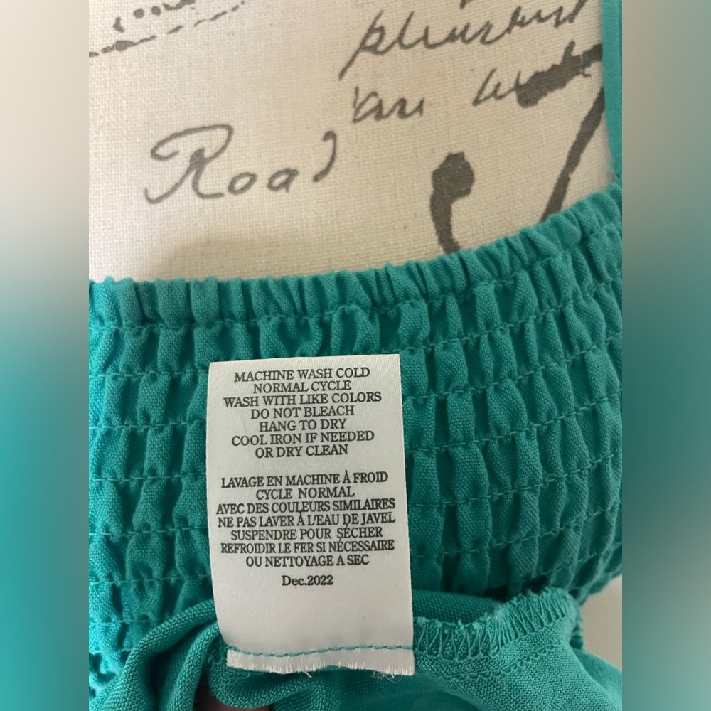 Z Supply Teal Smocked Midi Dress - Picture 5 of 10
